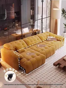 Canapé-<span class=keywords><strong>lit</strong></span> électrique moderne en tissu, design oreille d'éléphant, intelligent, rétractable, multifonctionnel, intégré, à fonctionnement sans <span class=keywords><strong>mur</strong></span>, pour salon - Product Image 3