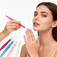Outil à ongles réutilisable et durable en plastique, repousse-cuticules double usage, nettoyeur de manucure à embossage