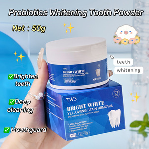 Poudre <span class=keywords><strong>dentifrice</strong></span> blanchissante probiotique TWG OEM pour soins bucco-dentaires, élimine les taches jaunes, rafraîchit et blanchit les dents. - Product Image 6
