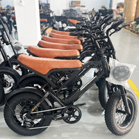 Vélo électrique de montagne rétro à suspension intégrale avec pneus larges de 20 pouces, batterie au lithium 48V 250W, entrepôt UE, directement de l'usine