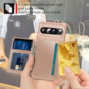 Thả vận chuyển cho Google <span class=keywords><strong>Pixel</strong></span> 9pro <span class=keywords><strong>XL</strong></span> Cover quay lại Ví da TPU trường hợp cho <span class=keywords><strong>pixel</strong></span> 9 9pro 8A bìa với chủ thẻ từ - Product Image 4