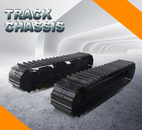 Mini châssis à chenilles en acier, fabricant chinois, train de roulement à chenille en caoutchouc pour pièces d'excavateur de système hydraulique personnalisées