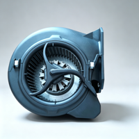 Ventilateur axial AC à faible bruit 140 mm D2E140-HR97-07 220 VAC 130 W 1150 tr/min en plastique PP pour unité de traitement d'air, conception personnalisée