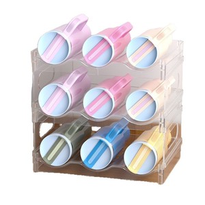Porte-gobelets transparent multicouche, 4 couches, empilable, détachable, organisateur de rangement pour bureau ou armoire - Product Image 2