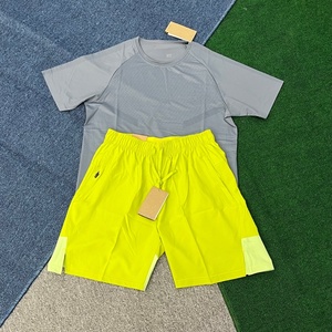 Nuovo marchio da <span class=keywords><strong>uomo</strong></span> che corre a maniche corte e da corsa maratona di allenamento ad asciugatura rapida pantaloncini casual ampia tuta sportiva traspirante - Product Image 3