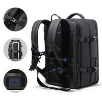 Sac à dos FENRUIEN pour l'école, sacs à dos pour hommes, noir, Mochila Escolar, 39L, grande capacité, ordinateur portable 17,3 pouces, sac à dos de voyage avec charge USB, bagages