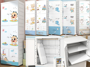 ตู้เก็บของพลาสติกแบบเป็นมิตรกับสิ่งแวดล้อม ความกว้าง 57.5 ซม. 4 ชั้น ประตูเปิดด้านข้าง พร้อมลิ้นชัก ตู้เก็บของในครัว 57.5x35.5x168 ซม. - Product Image 5