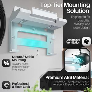 Für Starlink Gen <span class=keywords><strong>3</strong></span> V3 Router <span class=keywords><strong>2</strong></span> in 1 Wand halterung Mount Kit Standard Platzsparender Organizer Gen3 Router und Netzteil ständer - Product Image 6