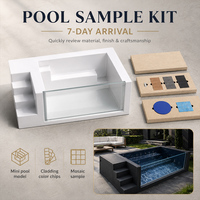 Piscine conteneur en fibre de verre en stock, échantillon disponible, expédition rapide depuis l'entrepôt étranger, échantillon gratuit, piscine avec fenêtre en verre