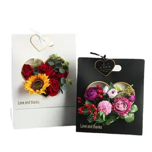 Love Portable Flower Bag Creative Rose Shop Paper Bouquet Packaging Gift Bag