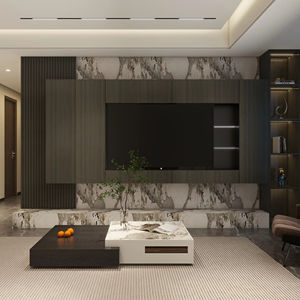 Meuble TV Mural Moderne de Style Italien avec Rangement Intégré et <span class=keywords><strong>Design</strong></span> Épuré pour Salon - Product Image 1