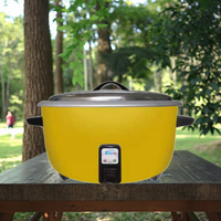 Mini cuiseur à riz électrique automatique boîtier en acier inoxydable jaune pour usage domestique et extérieur