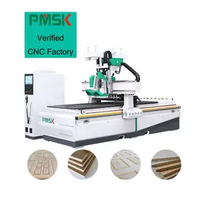 China Woodworking Manufacturer Wood Carving Spindle 3d Milling Mdf Cutting Engraving Nesting Machinery Atc Cnc Router Machine