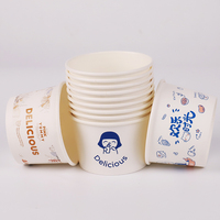Bol de crème glacée/tasse de crème glacée-Logo personnalisé pour une utilisation unique. Milkshake Shop-Coupe de crème glacée à emporter de haute qualité