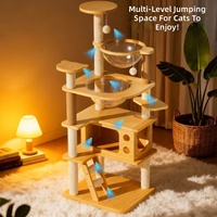 Vente en gros transfrontalière : Arbre à chat universel quatre saisons, avec nid pour chat, capsule spatiale et jouet pour chat