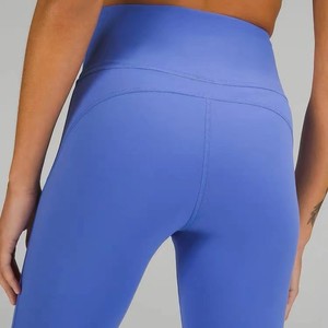 Pantalons de yoga évasés à logo personnalisé, sans couture avant, pour femmes, taille haute, sport, fitness, pantalons évasés, pantalons à jambes larges, vente chaude - Product Image 4
