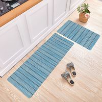 Tapis de cuisine absorbant l'eau et l'huile, long, antidérapant, entièrement recouvert de velours cristal, résistant à la saleté, tapis haut de gamme