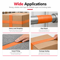 Ruban adhésif imperméable Ginnva Orange haute viscosité pour réparation de tuyaux, applications robustes de fixation de tapis, d'emballage et d'étiquetage