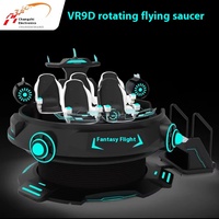 9D Metaverse Théâtre Réalité Virtuelle Jeu D'arcade Machine VR Soucoupe Volante Rotation Somatosensorielle Vaisseau Spatial Vr Magique Volant ovni