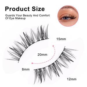 Biểu Tượng Tùy Chỉnh 10 Cặp Ngắn Wispy Mèo Mắt <span class=keywords><strong>3D</strong></span> Vegan Mắt Lông Mi Một Nửa Lông Mi Giả Gói Hộp Đầy Đủ Dải Lông Mi - Product Image 6