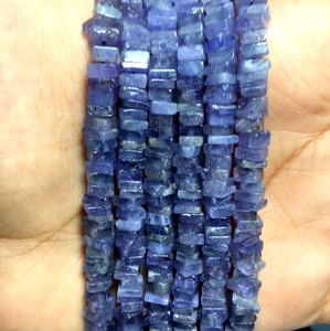 Tanzanite heishi rondelle ลูกปัดพลอยขัดเงาสำหรับทำเครื่องประดับขายส่งสร้อยคอราคาต่อกะรัตธรรมชาติ - Product Image 3