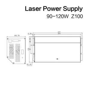 Source HY-Z100 Co2 Laser Power Supply For 110v 220v Laser Source For Co2 Laser Craving Cutting Machine
