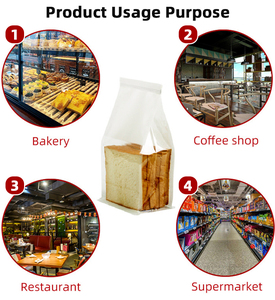 Sacchetto di Carta Kraft Sigillato a 8 Lati Personalizzato, Antiodore, per Imballaggio Alimentare, Busta Stand-up con Chiusura in Metallo per Sandwich e Toast - Product Image 4