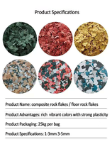 Fabricant de flocons de mica décoratifs en gros Revêtement de sol époxy Flocons de mica naturel Flocons époxy de couleurs mélangées