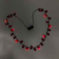 Guirlande lumineuse à LED, 10 pièces, ampoule cœur, collier, fête de carnaval, guirlande lumineuse, décorations scintillantes