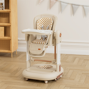 Chaise haute pour bébé multifonctionnelle 3 en 1, réglable en <span class=keywords><strong>hauteur</strong></span> sur 6 positions, nouvelle, avec double plateau repas, sécurisée pour les repas et l'alimentation - Product Image 5
