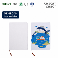 Großhandel Custom PU Leder Notebook Cover Werbe stil mit Thermo transfer Sublimation Schutz papier Material