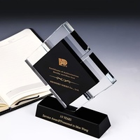Trophée personnalisé de haute qualité, fait main, durable, en cristal K9, de qualité supérieure, pour récompenser les employés lors de la réunion annuelle, plaque d'honneur