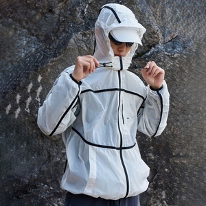 Ultra-<b>Lightweight</b> Breathable <b>Men's</b> Windbreaker <b>Jacket</b> Custom Logo Bulk Waterproof Fastpacking Rain Patchwork with Zipper Closure - Product Image 1