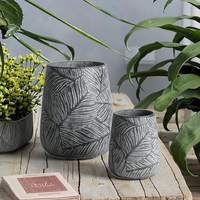 Vente chaude Moderne Grand Ciment Fiber Jardin Pots De Fleurs Vert Intérieur Extérieur Jardinières Décoratives Kit pour Pépinière Maison Shopping