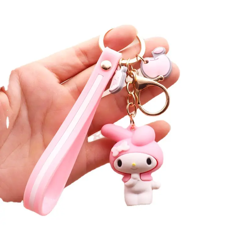 Porte-clés lumière mini lampe de poche pvc créatif petite baleine cadeau poupée porte-clés pendentif