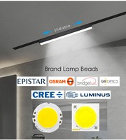 Lampu Sorot Led Jalur Magnetik Tersembunyi Smart Tuya, Lampu Sorot Jalur Magnetik Led Dapat Diredupkan 10W 20W 30W 40W Linear Led