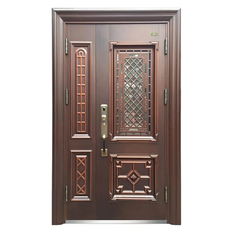 ประตูบ้านหรูหราดีไซน์หรูหราแบบราชวงศ์จีนประตูด้านนอกประตูทางเข้าด้านหน้าประตูโลหะประตูหลัก