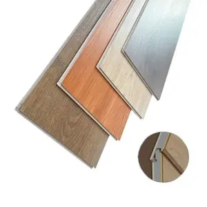 Suelo laminado con aspecto de madera Spc, suelo impermeable de vinilo Spc de 4mm y 5mm