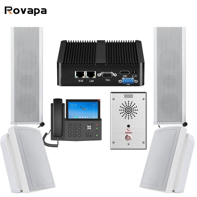 Sip Ip Pa System All-in-one Intercom Paging Solution Poe Emergency Call High Quality Audio Commercial Industrial Use 3-Year