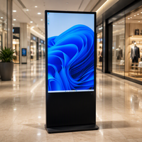 Kiosque interactif à écran tactile 4K de 43, 49, 55, 65 pouces, en stock aux États-Unis, vente en gros, totem LCD sur pied pour intérieur, signalisation numérique personnalisée