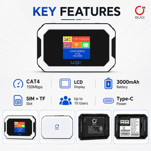 เราเตอร์พกพา OLAX MT80 รุ่น 4G LTE ความเร็ว 150Mbps แบตเตอรี่ 3000mAh ฮอตสปอตแบบพกพา พร้อมช่องใส่ซิมการ์ด และหน้าจอ LCD ฮาร์ดแวร์ขั้นสูง - Product Image 6
