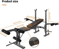 Banc d'haltères Excel avec support d'haltères Banc d'haltères Banc de presse Banc d'haltères-pour équipement de gymnastique à domicile