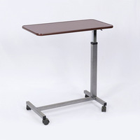 Chariot d'ordinateur portable OEM réglable en hauteur, table de lit roulante, station de travail mobile avec double table latérale