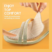 Coussinets métatarsiens en gel, autres coussinets pour l'arche plantaire, inserts de talon, coussinets de confort pour talons hauts, lavables, antidérapants, design invisible, beige