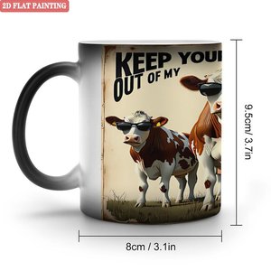 Mug en céramique noir givré 11 oz, blanc, pour sublimation, activable par la chaleur, pour impression personnalisée - Product Image 1