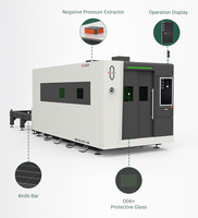 Machine de découpe laser à fibre industrielle à double table échangeable pour tôles métalliques 3000W 6000W