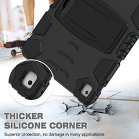 Üç katmanlar combo defender silikon kılıf için kickstand ile iPad 9.7 2017 2018 evrensel