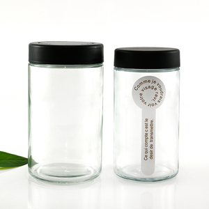 Barattolo in Vetro Trasparente Vuoto da 180ml e 250ml con Tappo a Prova di Bambino <span class=keywords><strong>per</strong></span> Conservazione di Fiori Secchi e Alimenti - Product Image 1