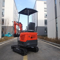 Mini-excavatrice sur chenilles QS-12J avec moteur Koop, haute efficacité, faible consommation de carburant, portable, pour travaux d'aménagement paysager et projets de construction rurale