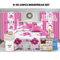 Rideau de douche à la mode américaine, ensemble de literie 24 pièces avec rideaux, ensembles de chambre à coucher souples, draps, ensemble de literie 24 pièces king size